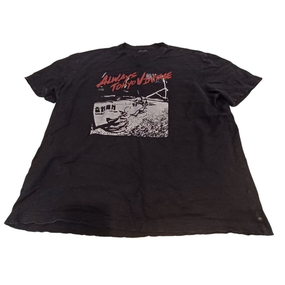 AG Los Angeles Wesley Crew Black Size Large